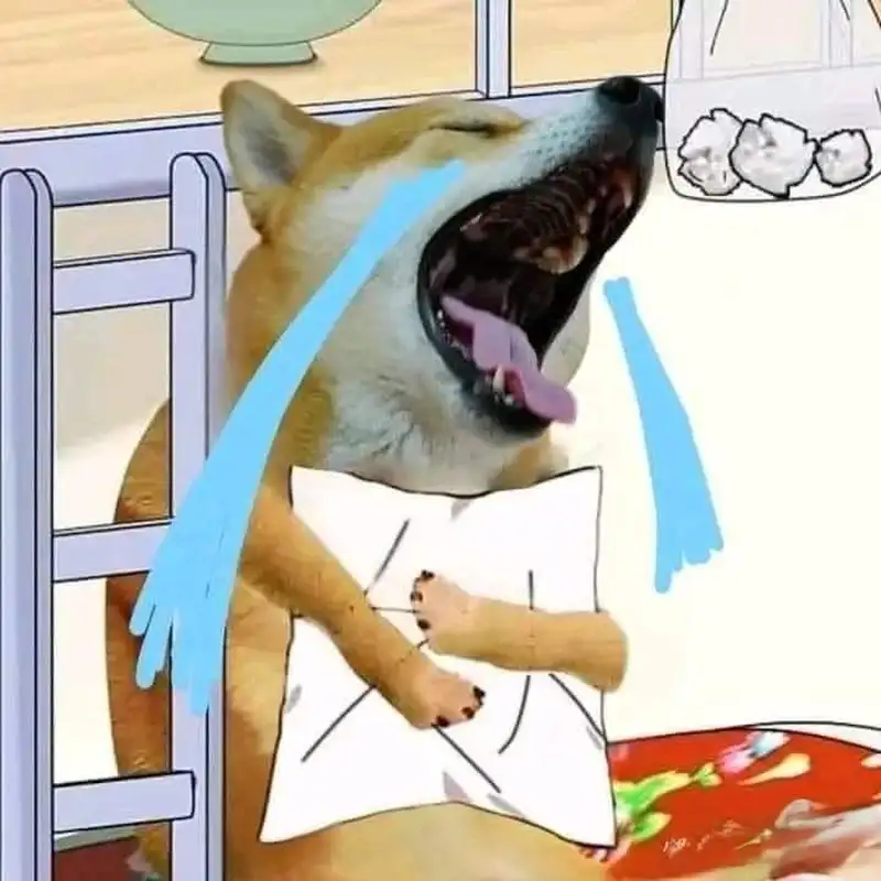 Mặt khóc meme dễ thương khiến mọi người thích thú