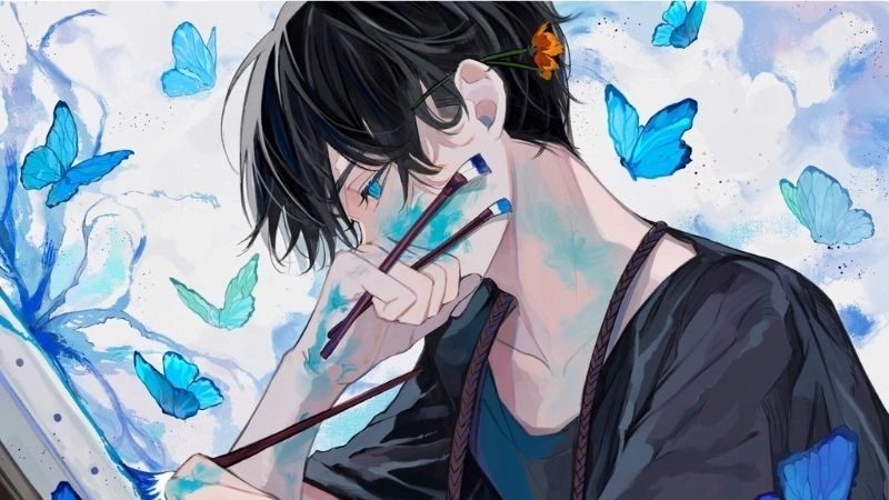 Ảnh anime namcute với ánh mắt cuốn hút