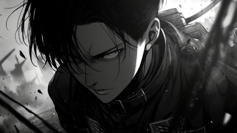 Ảnh anime nam ngầu trắng đen tỏa sáng cá tính