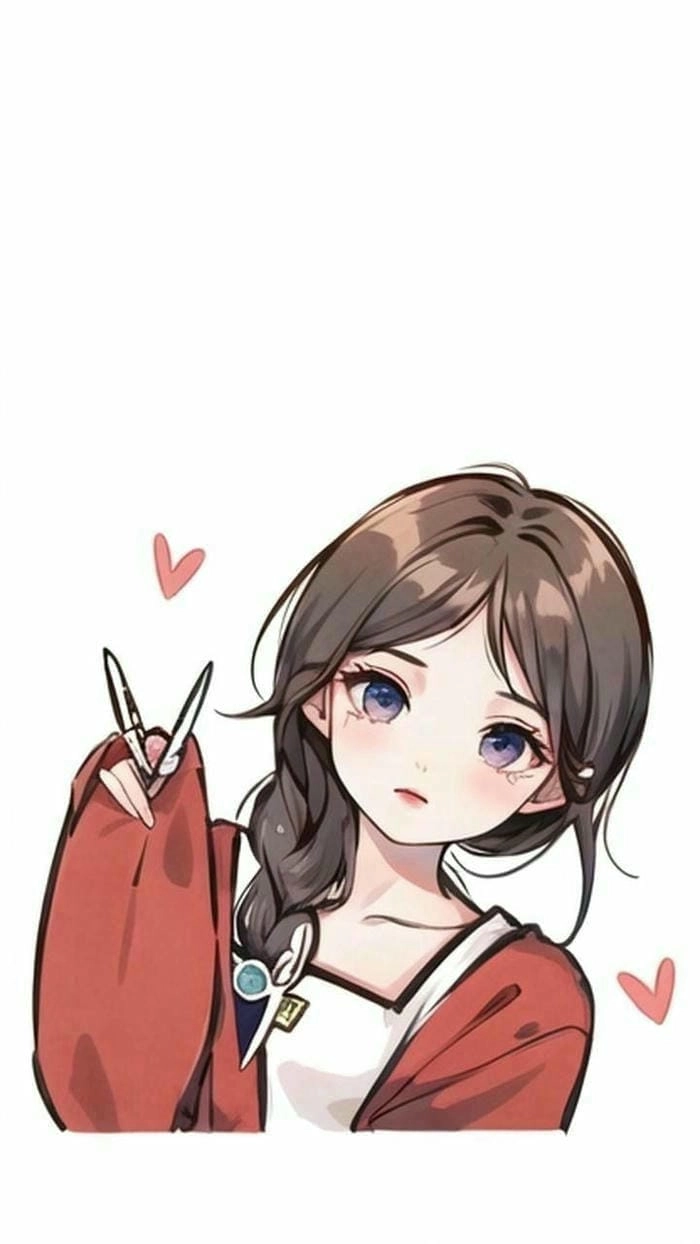 Hình avatar nữ cute chibi xinh xắn đáng yêu