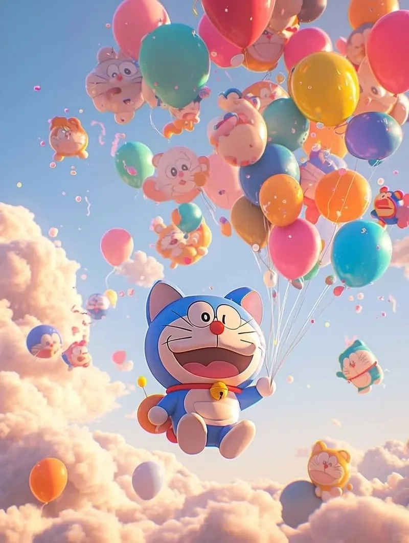Ảnh avatar Doraemon đáng yêu đầy màu sắc