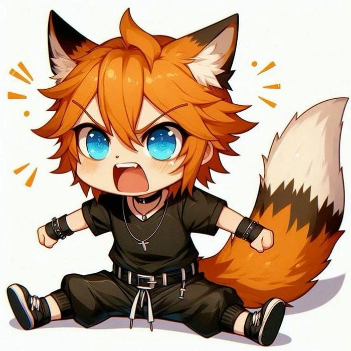 Cute cáo tuyết chibi trắng muốt đầy đáng yêu