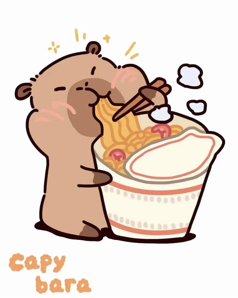 Avatar ảnh capybara cute vô tri nổi bật