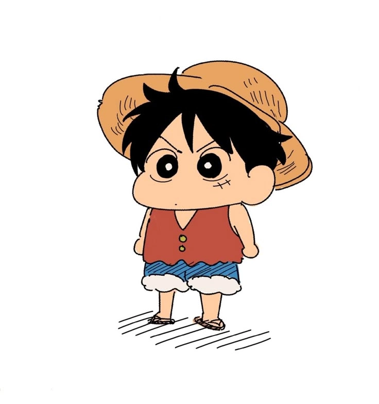 Hình ảnh Luffy chibi ngộ nghĩnh và đáng yêu
