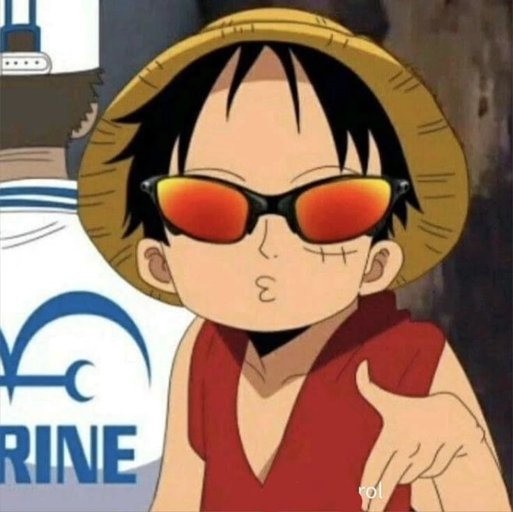 Hình Luffy lúc nhỏ với dáng vẻ ngây thơ hồn nhiên