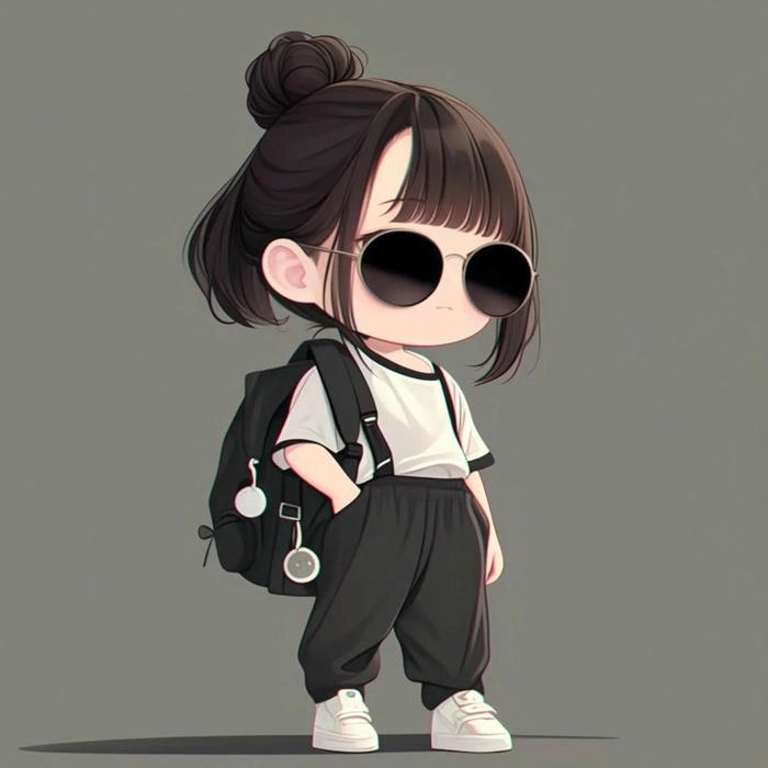 Ảnh nữ chibi ngầu thể hiện thần thái đỉnh cao