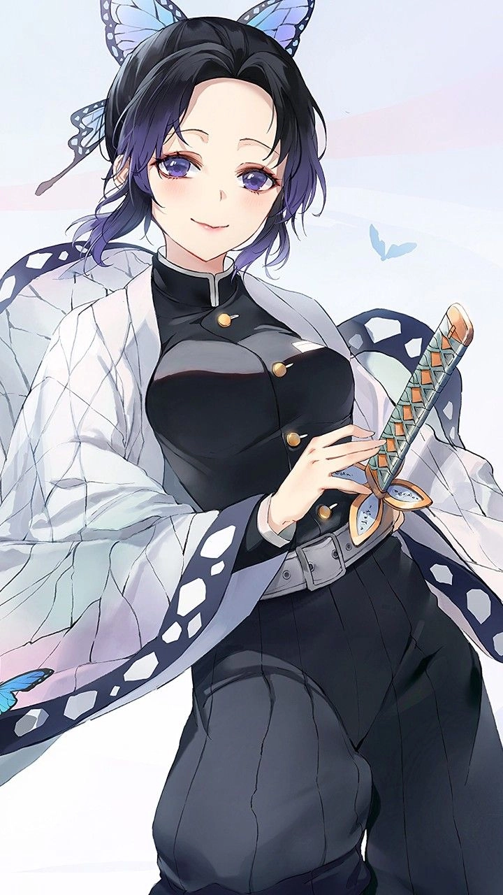 Ảnh Shinobu fanart mang màu sắc huyền bí lôi cuốn