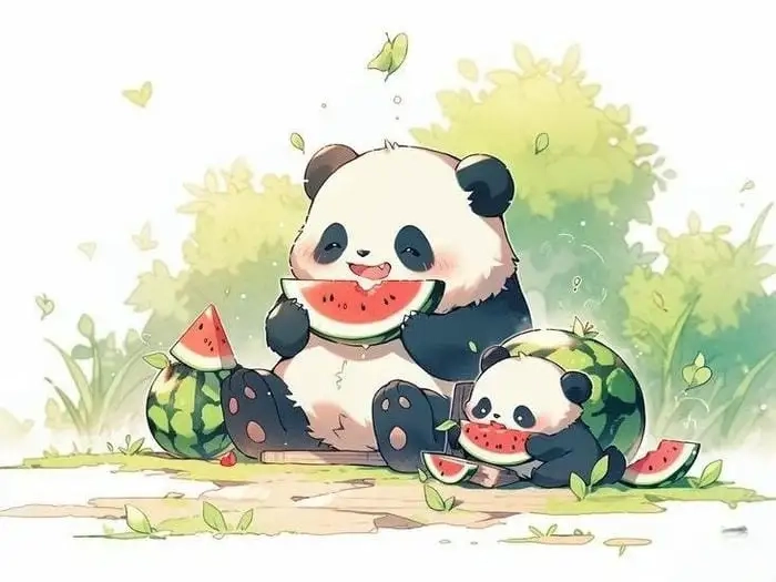 Avatar ảnh gấu trúc cute chibi dành cho tín đồ đáng yêu