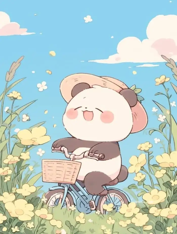 Gấu cute chibi với biểu cảm hồn nhiên vui nhộn