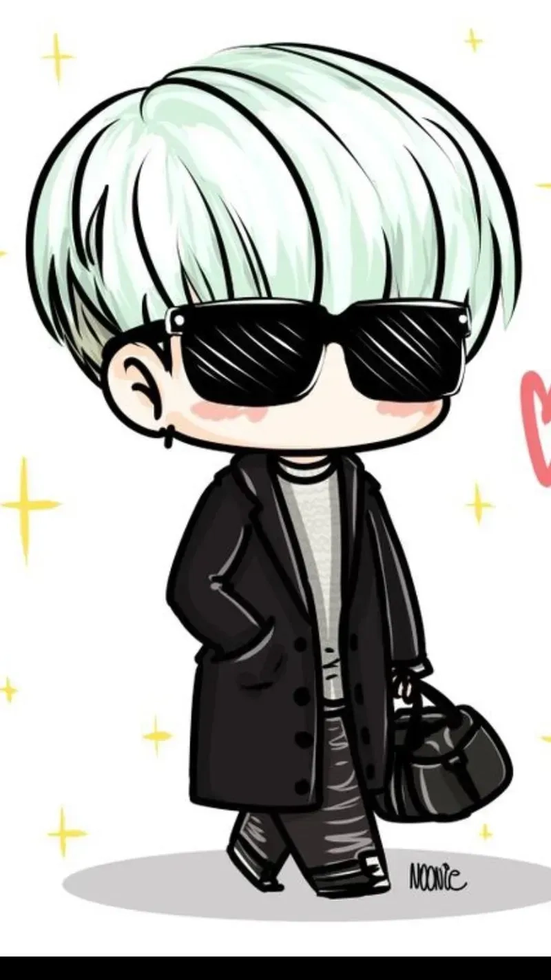 Ảnh chibi nam lạnh lùng mang phong cách cool ngầu