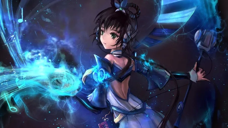Hình nền ngầu anime nữ mạnh mẽ và phong cách