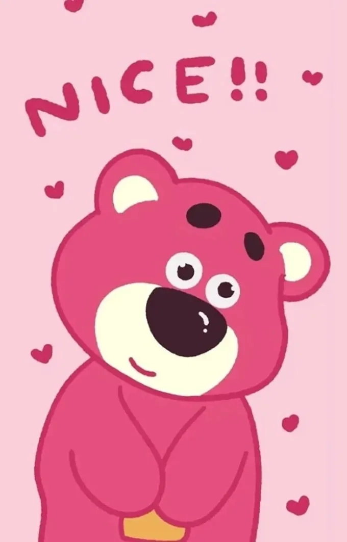 Ngọt ngào với hình nền gấu dâu dễ thương