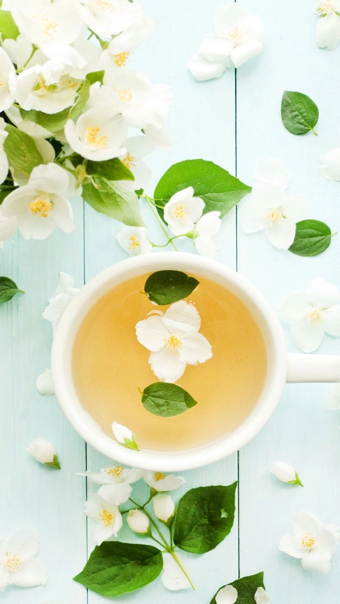 Hoa nhài làm hình nền điện thoại tạo cảm giác thư thái
