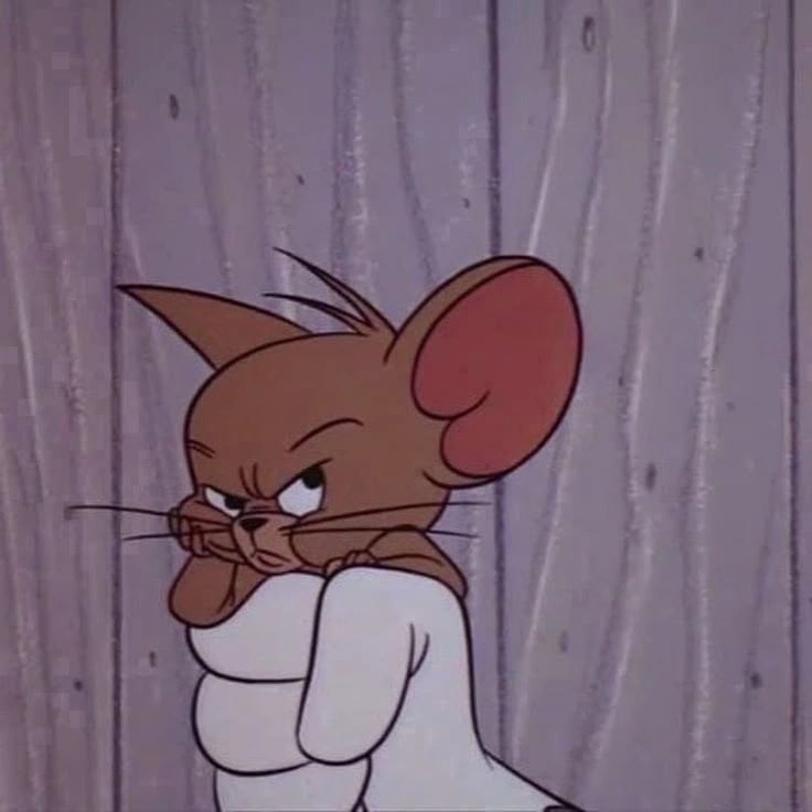 Meme Jerry lè lưỡi với vẻ mặt tinh nghịch đáng yêu
