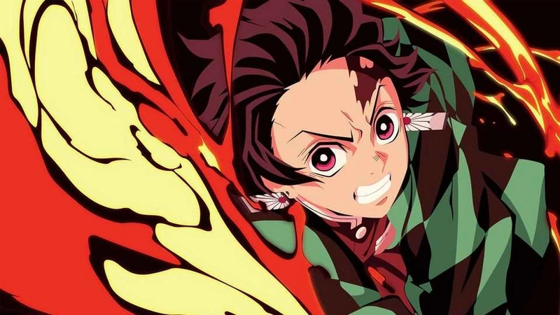 Anime Tanjiro với thanh kiếm Nichirin huyền thoại