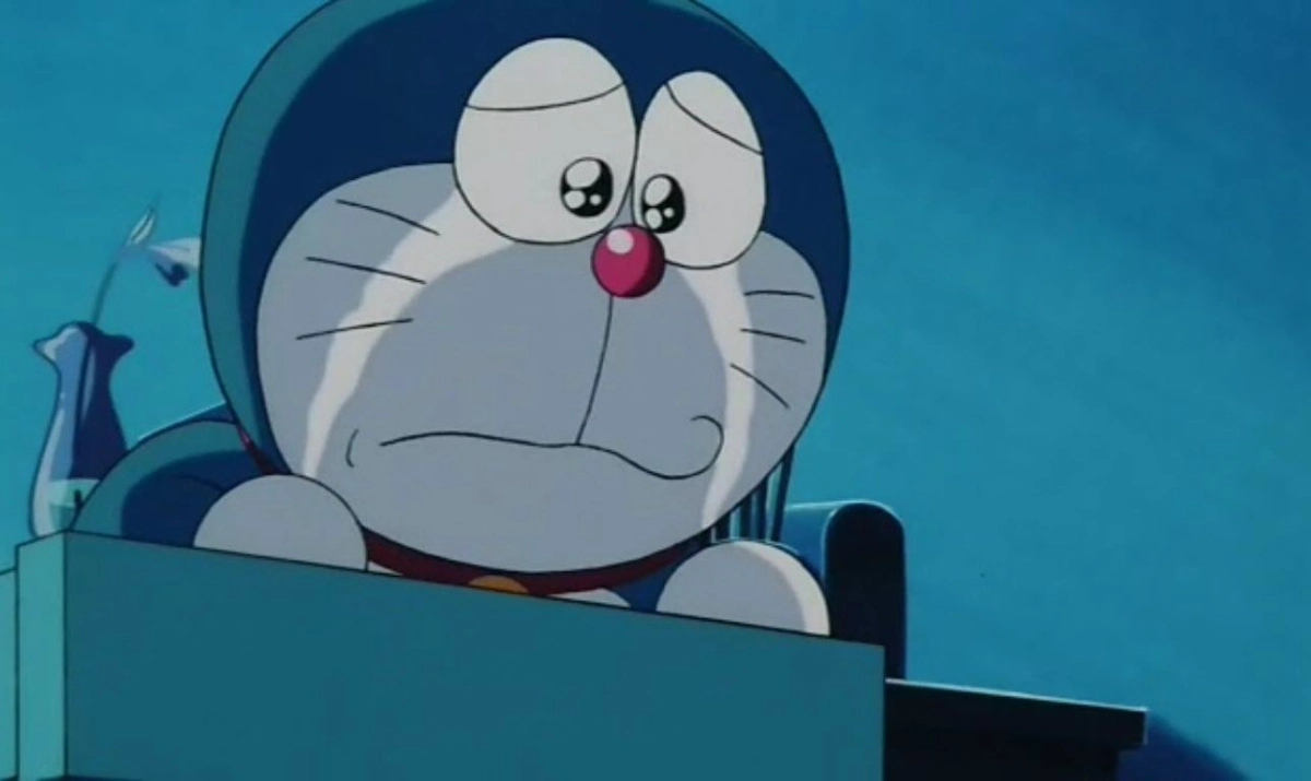 Ảnh Doraemon khóc đầy cảm xúc và chân thực