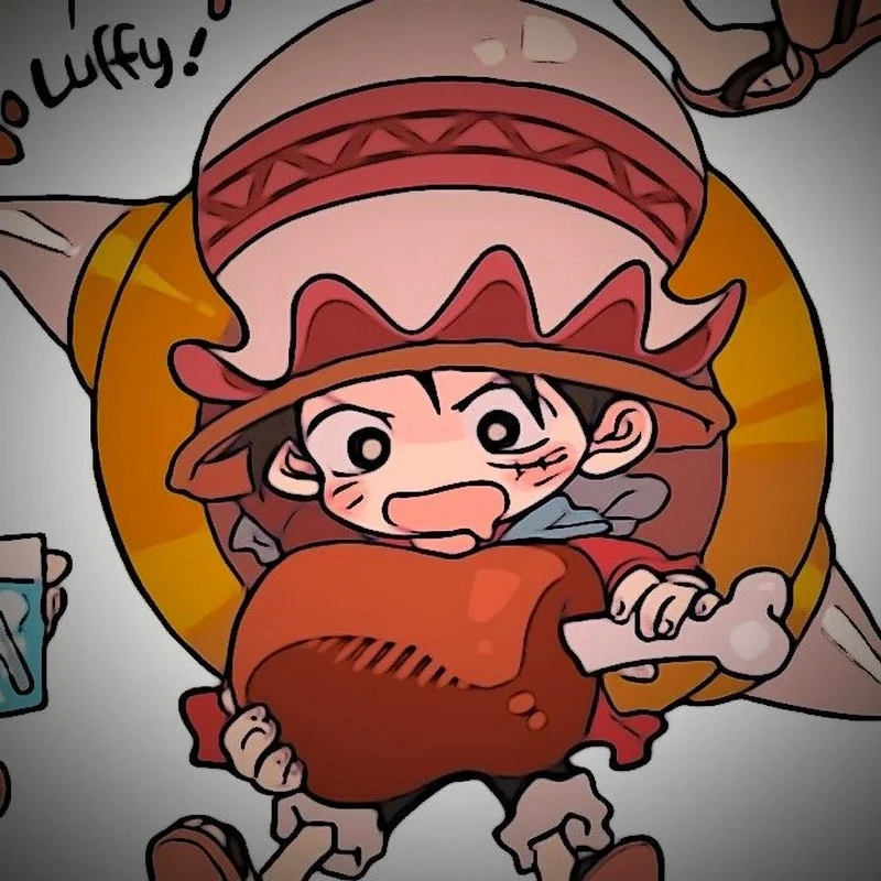 Ảnh Luffy Gear 5 chibi cute siêu dễ thương