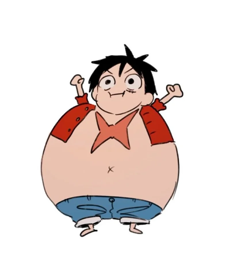 Ảnh chibi Luffy thần thái siêu đỉnh