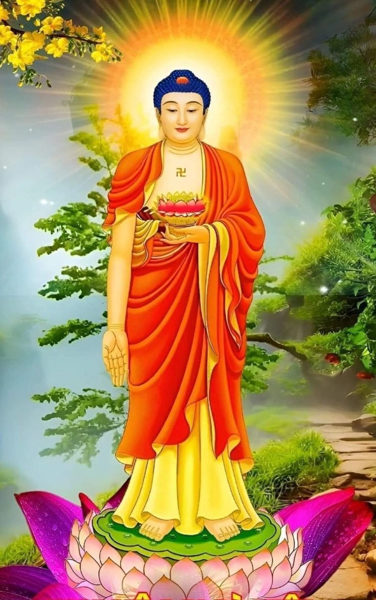 Phật A Di Đà hình ảnh thanh tịnh dẫn lối về Tây Phương
