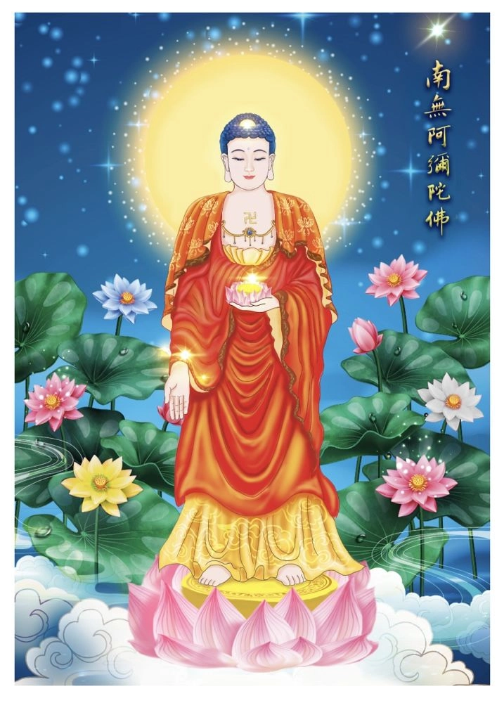 Ảnh Phật A Di Đà đẹp lan tỏa năng lượng bình an