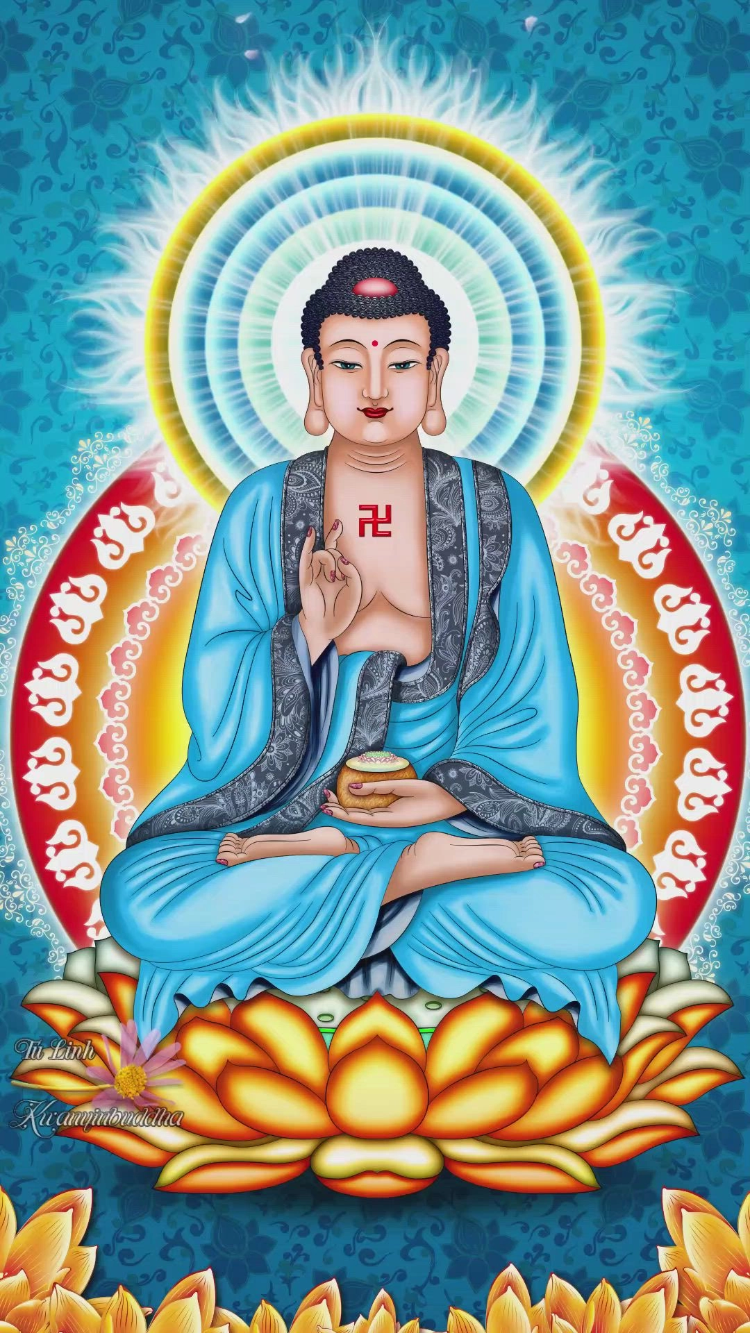 Hình ảnh Dược Sư Lưu Ly Quang Vương Phật thanh tịnh