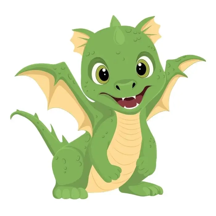 Rồng con chibi cute mang phong cách đáng yêu vui nhộn