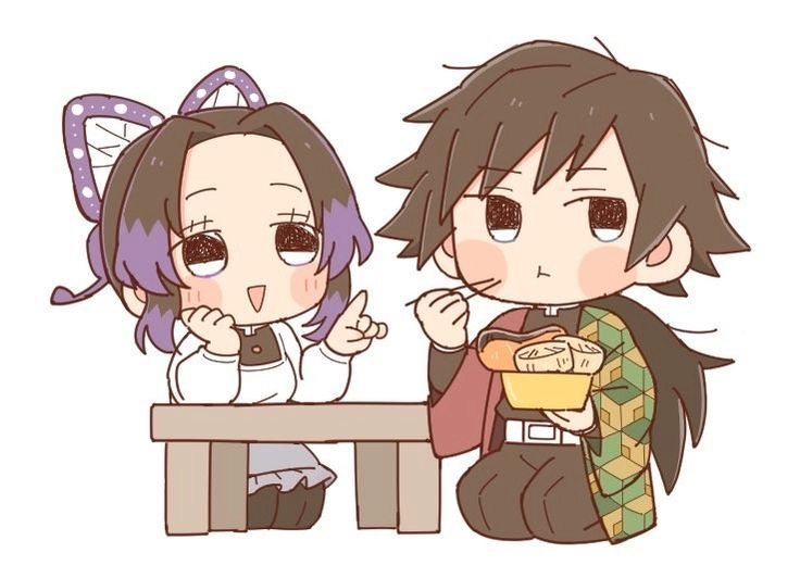 Shinobu và Tomioka chibi đáng yêu hết nấc