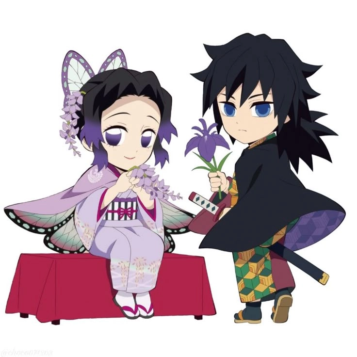 Giyu Tomioka and Shinobu với sự kết hợp hoàn hảo