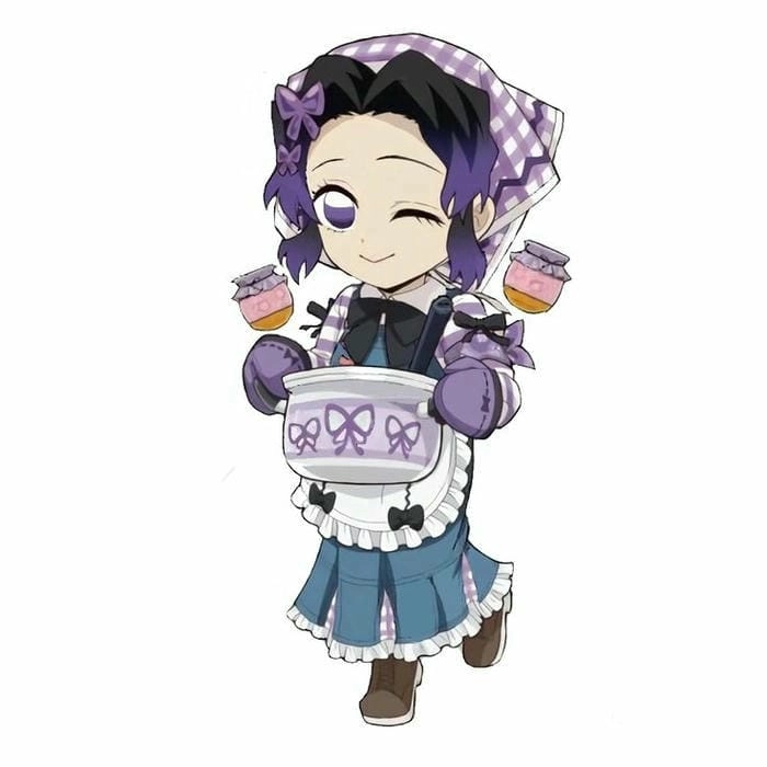 Hình Shinobu chibi được vẽ tỉ mỉ đầy sinh động