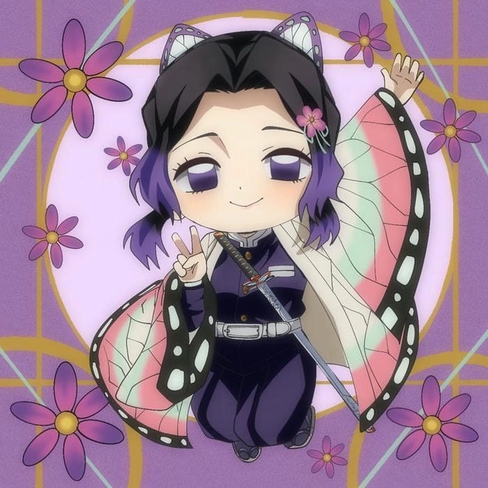Hình Shinobu cute với nét vẽ mềm mại đầy quyến rũ