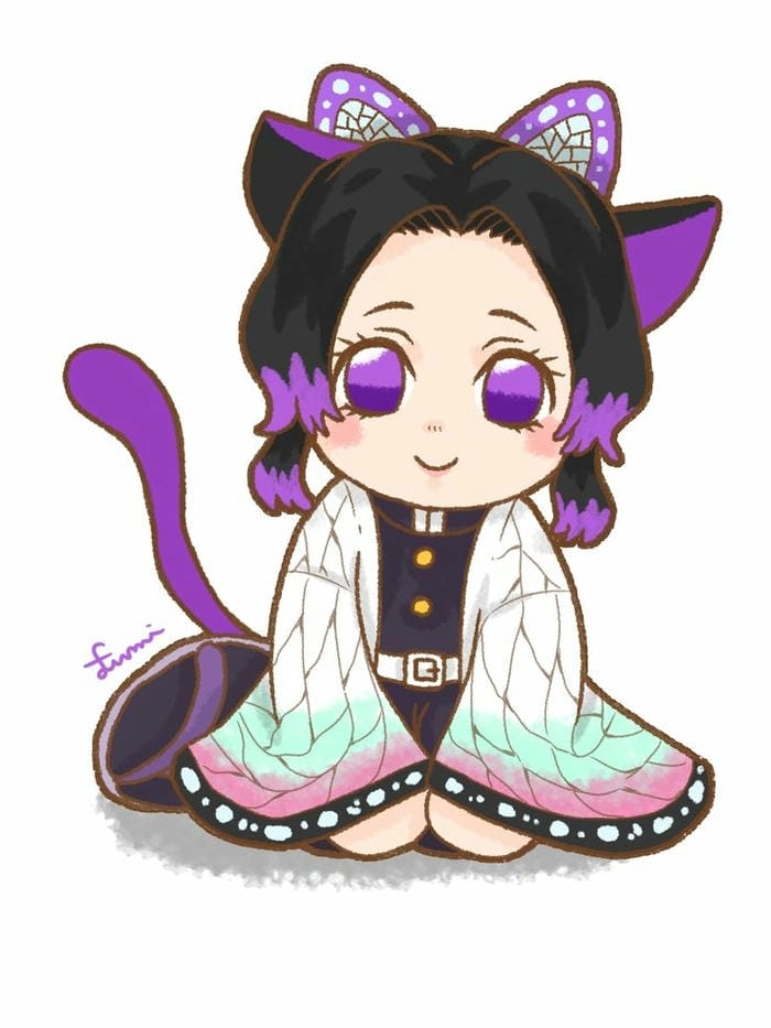 Hình ảnh Shinobu chibi cute đầy đáng yêu và sinh động