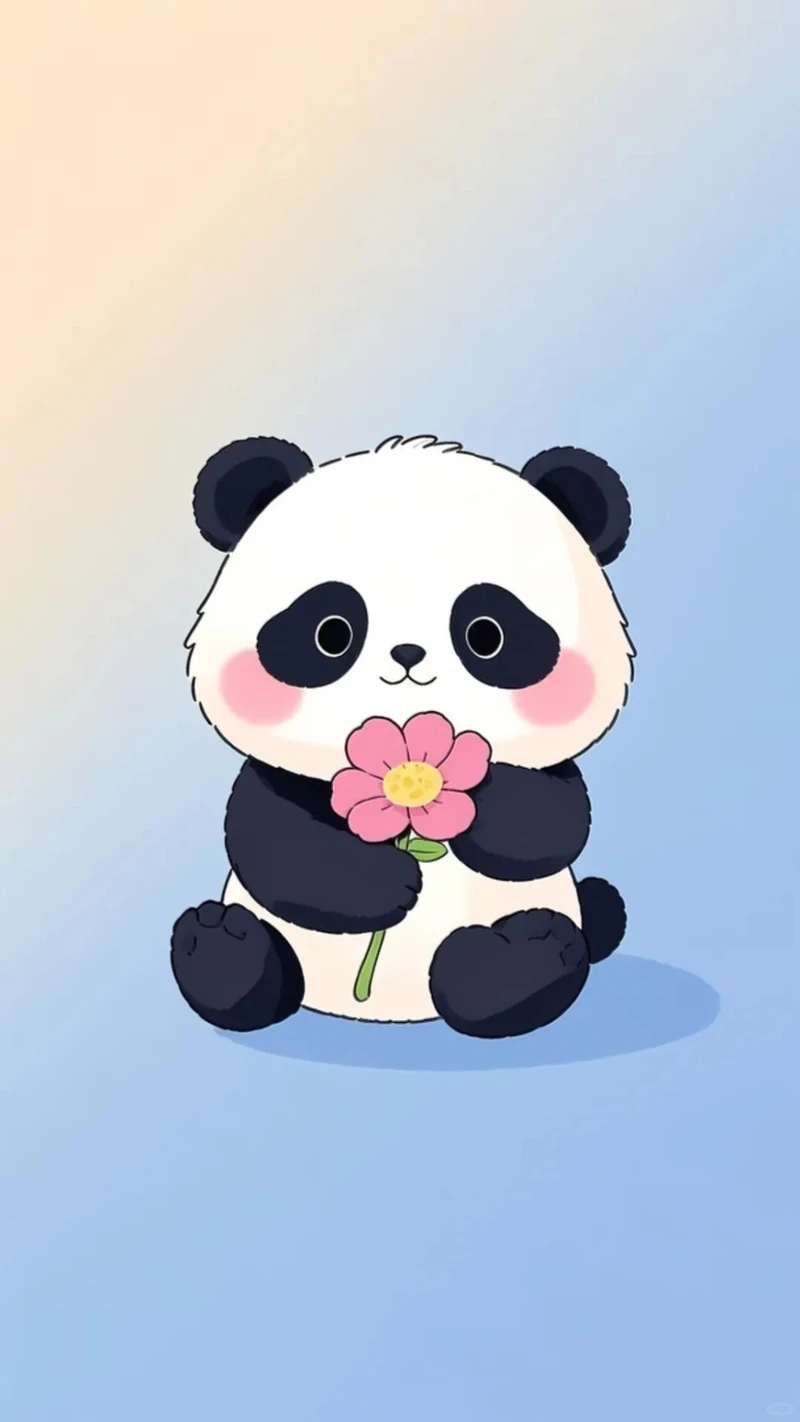 Tạo hình ngộ nghĩnh của con gấu trúc chibi