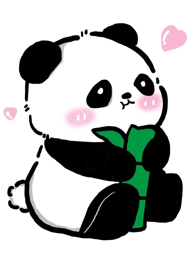Bộ hình gấu trúc chibi phổ biến