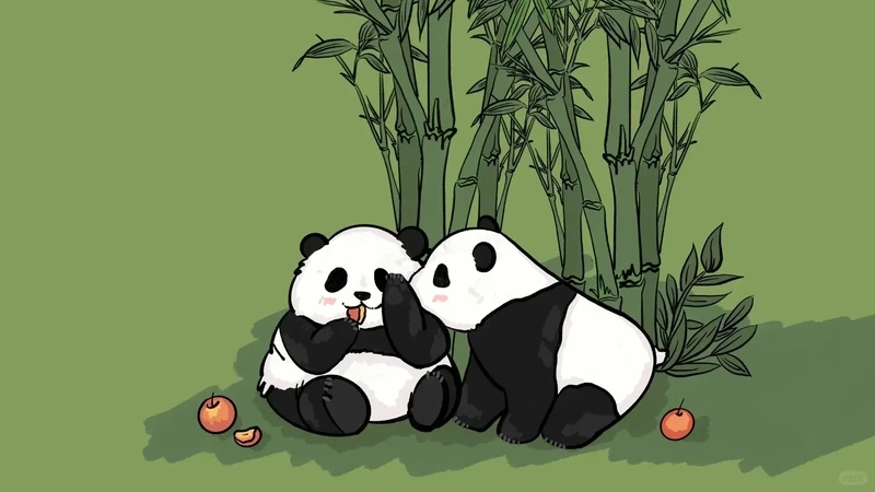 Hình nền gấu panda đáng yêu cho desktop